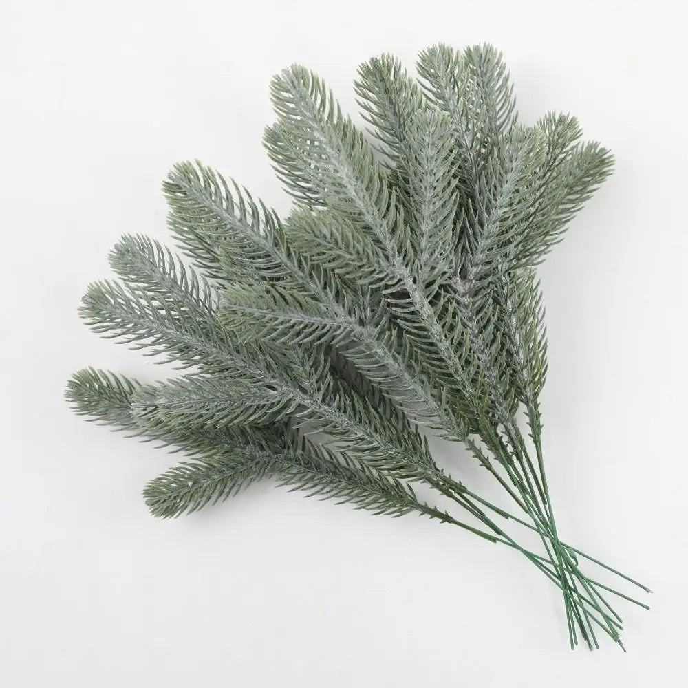 Artificial Snow Pine Branches 24pc – Christmas Wreath Decor Artificial Christmas Decor Axl Type B