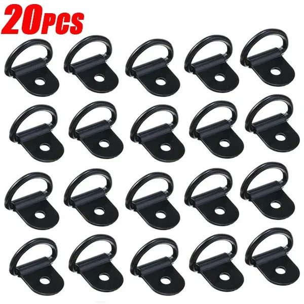 10-Pack D-Ring Tie Down Anchors – Iron Lashing Rings for Trucks Cargo Tie Down Rings Axl 20PCS 4.5mm