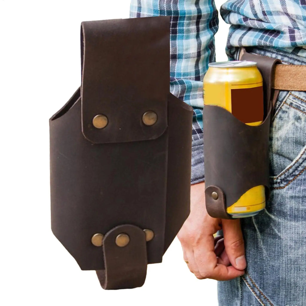PU Leather Belt Bottle Holder – Waterproof Drink Carrier Belt Bottle Holder Axl