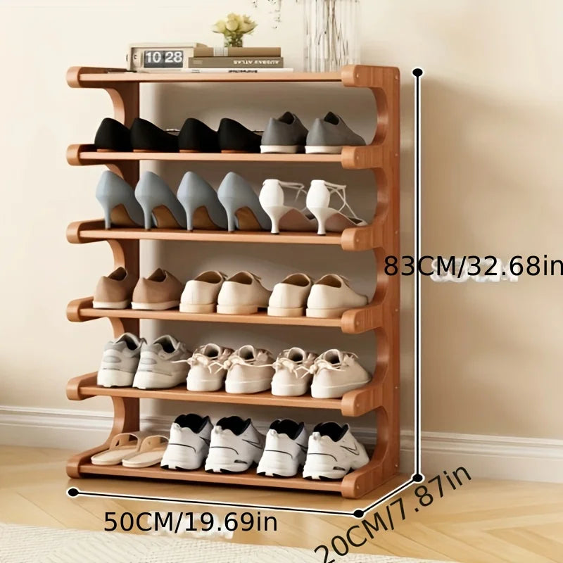 Large Bamboo Shoe Rack – Multi-Tier Freestanding Organizer Bamboo Shoe Rack Axl Brown
