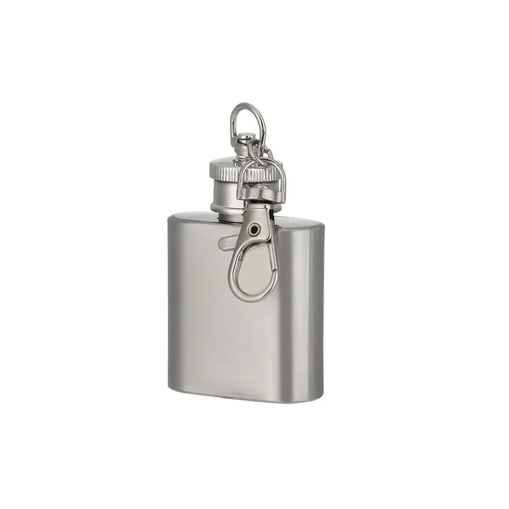 Stainless Steel Hip Flask – Leakproof Portable Whisky Flask Hip Flask Axl 1oz (28ml)-Silver