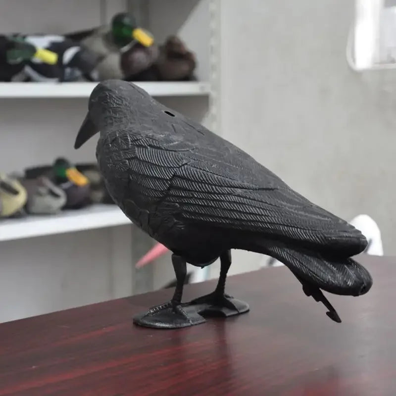 Realistic Black Crow Decoy – Outdoor Pigeon & Bird Repellent Bird Deterrent Decoy Axl