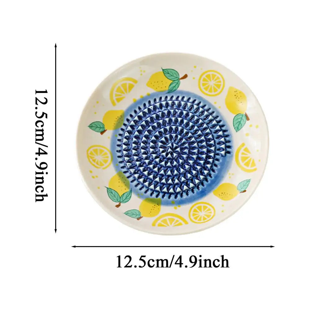 Ceramic Garlic Grater Plate – Manual Ginger, Cheese & Fruit Grater Ceramic Grater Plate Axl D