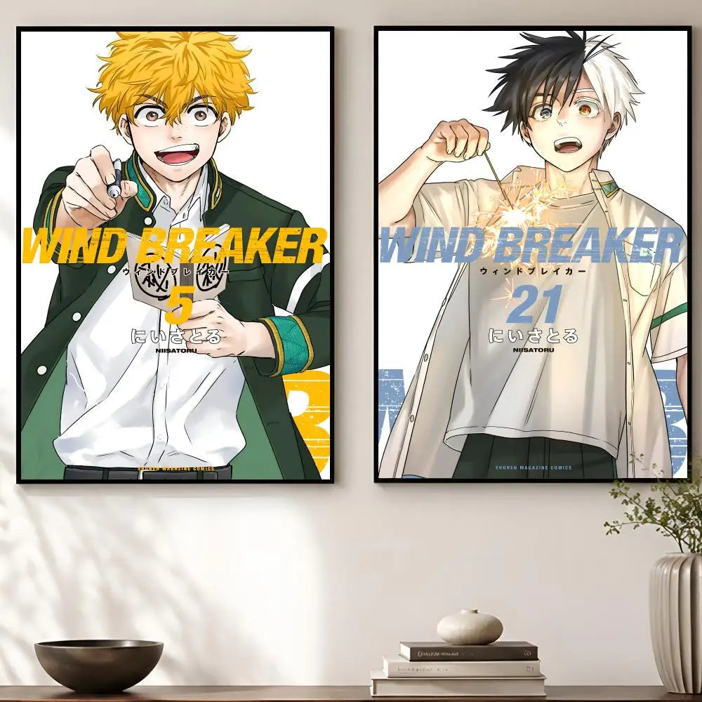 Wind Breaker Anime Poster – Waterproof Self-Adhesive Wall Art Anime Wall Poster Axl
