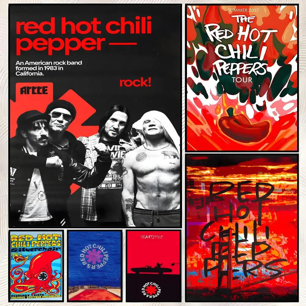 Red Hot Chili Peppers Wall Poster – Self-Stick HD PVC Decor Wall Art Poster Axl