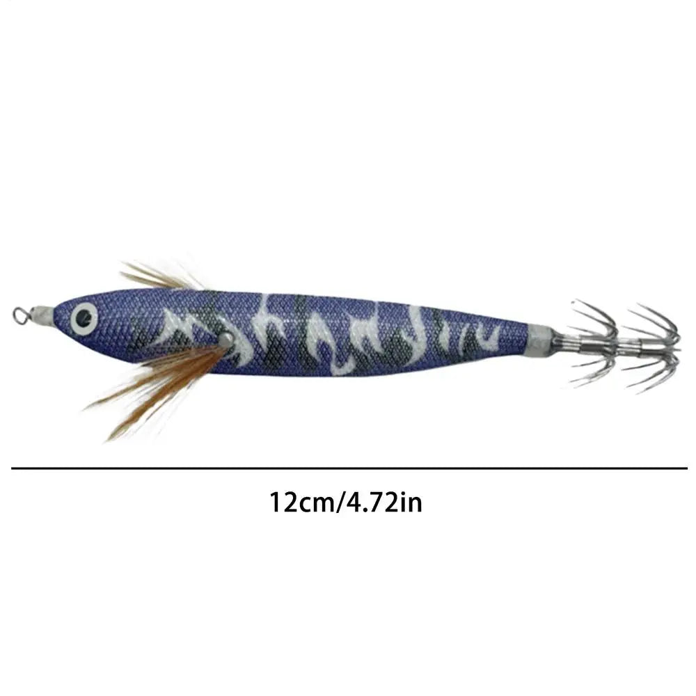 Glowing Squid Jig 4.7in | Sound Beads Saltwater Fishing Lure Squid Fishing Jig Axl Style D