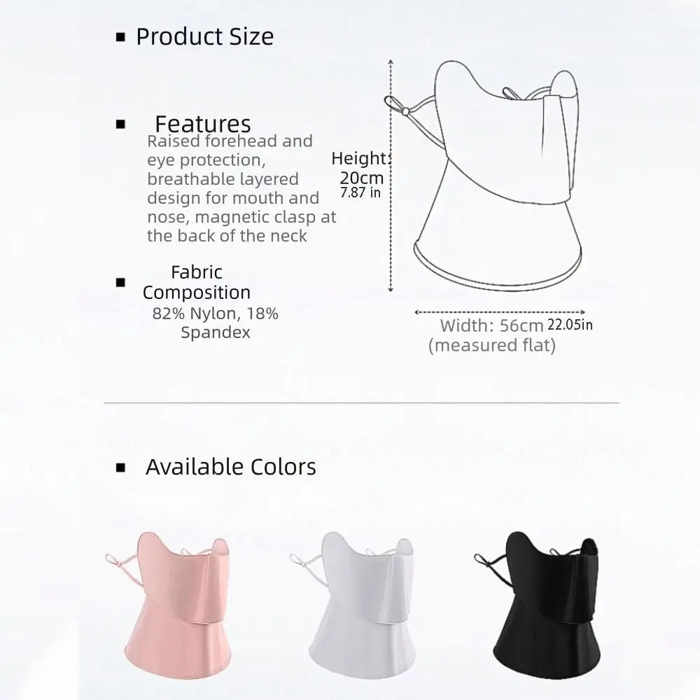 Ice Silk Sun Protection Face & Neck Mask | UV Guard Cover Sun Protection Mask Axl