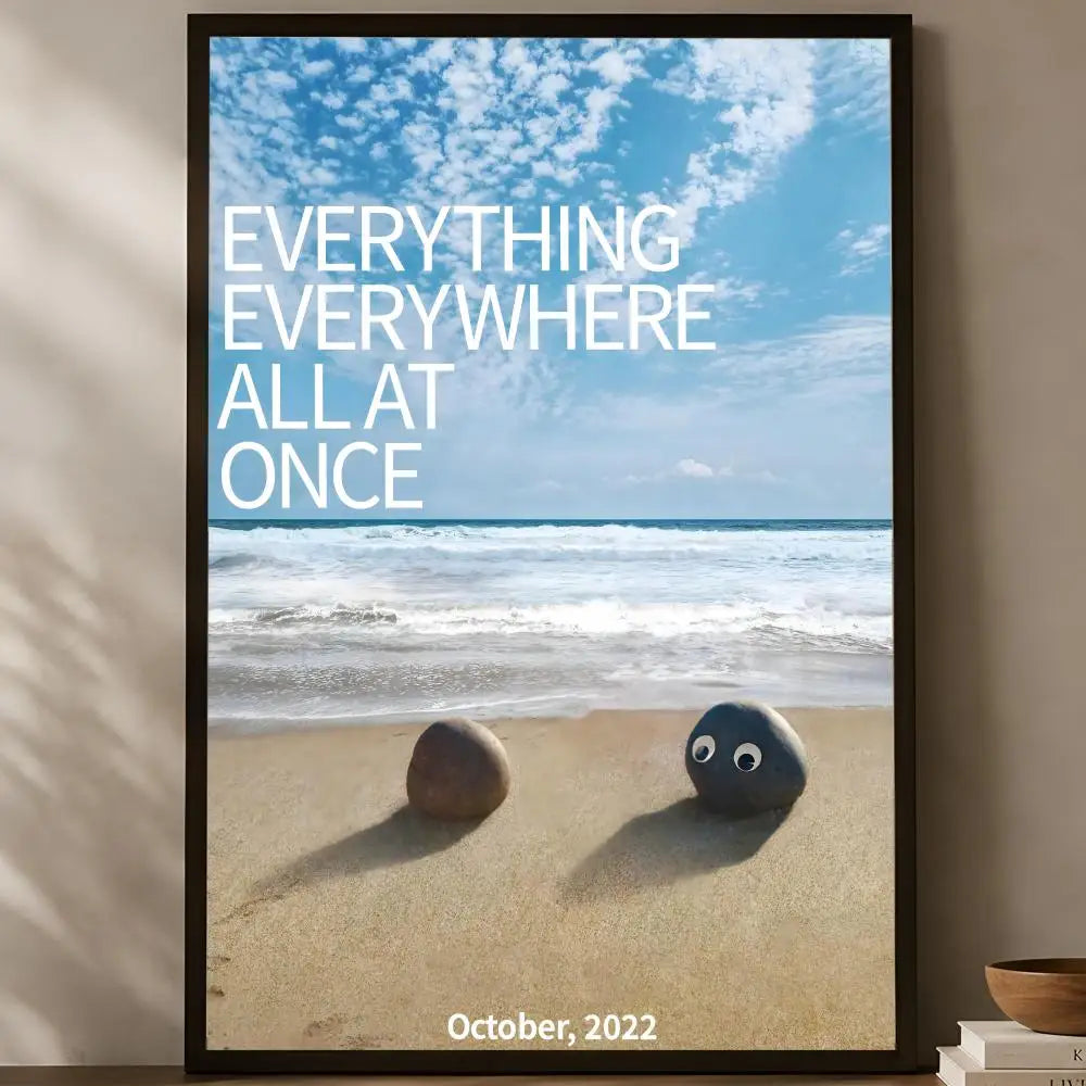 Everything Everywhere All at Once HD PVC Self-Stick Wall Poster Wall Art Poster Axl White10 40X50cmNoframe