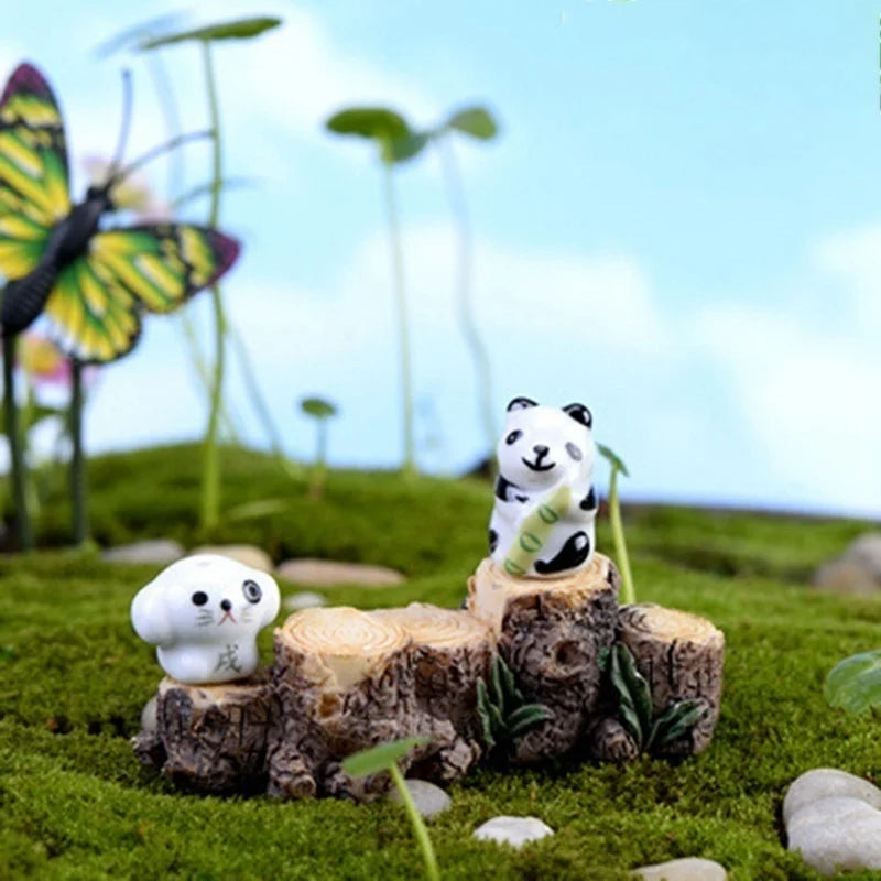 Mini Resin Tree Stump Bridge – Fairy Garden Terrarium Decor Miniature Garden Decor Axl