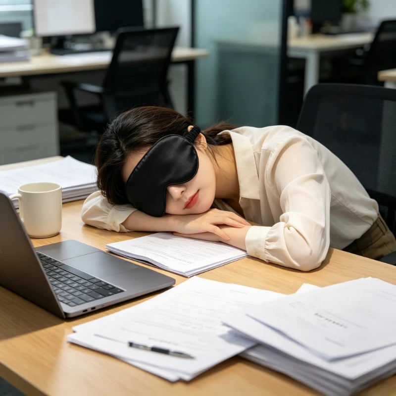 Silk-Feel Sleep Eye Mask – Light Blocking Satin & Adjustable Strap Sleep Eye Mask Axl