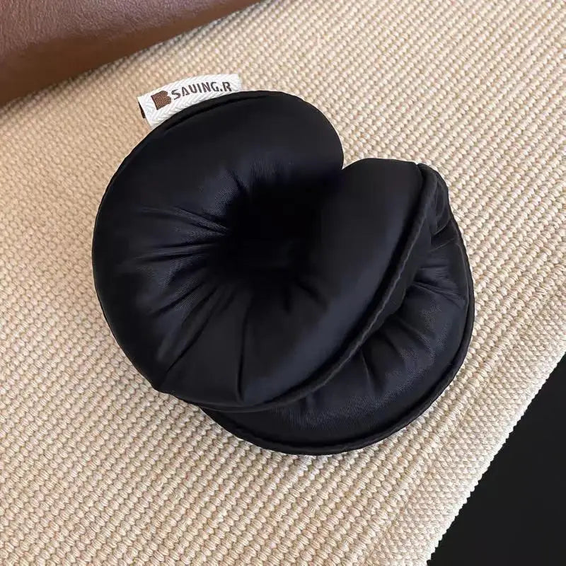 Satin Sponge Hair Scrunchies – Soft Elastic Ponytail Holders Hair Scrunchies Axl Black
