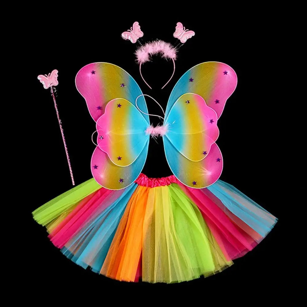 Fairy Butterfly Wings Costume Set – Tutu, Wand & Headband Fairy Costume Set Axl --15
