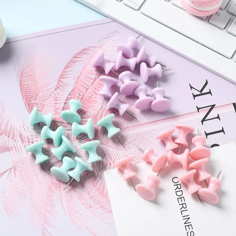 Macaron Color Pushpins – Pastel Plastic Thumb Tacks for Boards Decorative Pushpins Axl