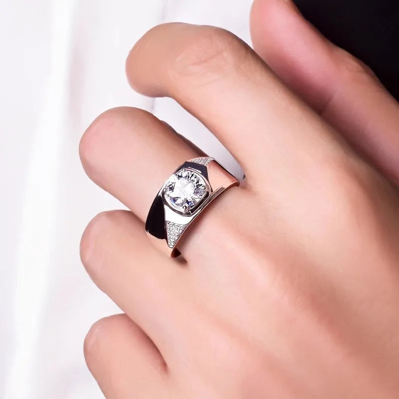 Huitan Women's Silver CZ Cubic Zirconia Wedding Ring | A163 CZ Wedding Ring Axl