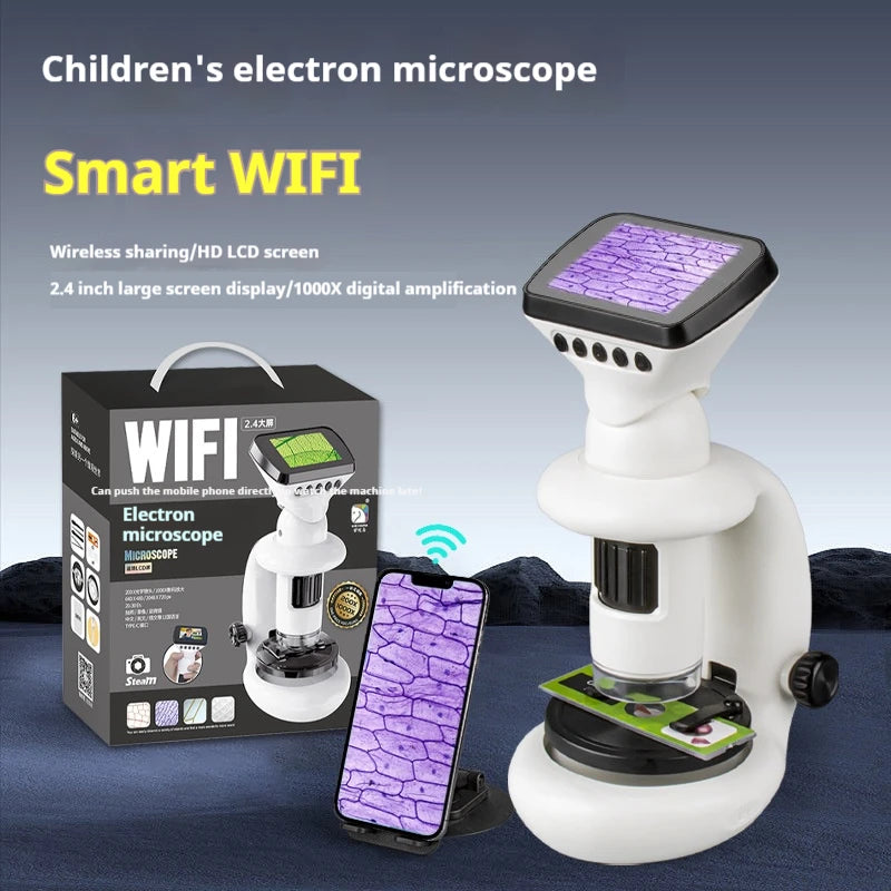 Children's WiFi Electronic Microscope with Screen – 500X Educational Microscope Axl