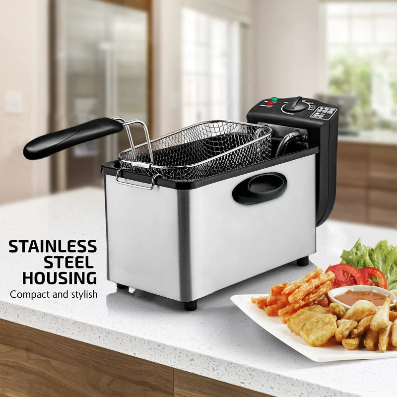 BALASHOV 2000W Electric Deep Fryer 4L – Adjustable Thermostat Electric Deep Fryer Axl