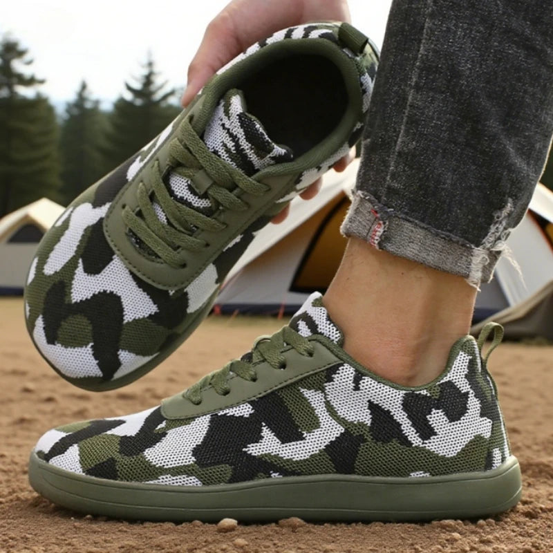 ZULIWAGN Wide Toe Camo Men's Breathable Running Sneakers Athletic Sneakers Axl Green 36