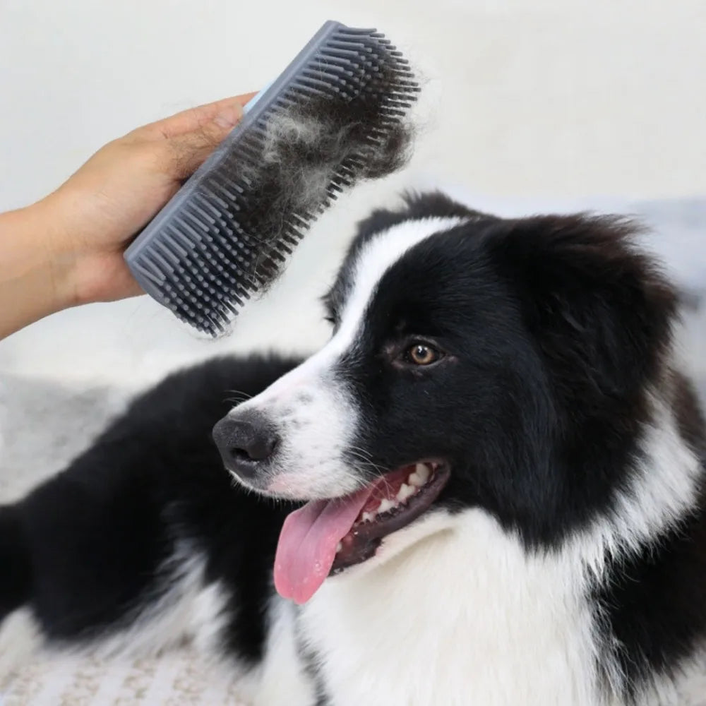 TPR Soft Bristle Dog Massage Bath Brush | Pet Grooming Comb Pet Grooming Brush Axl
