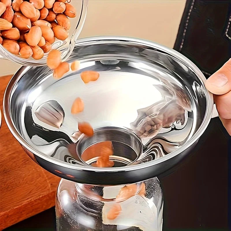 3-Pc Stainless Steel Canning Funnels Set with Strainer Canning Funnel Set Axl