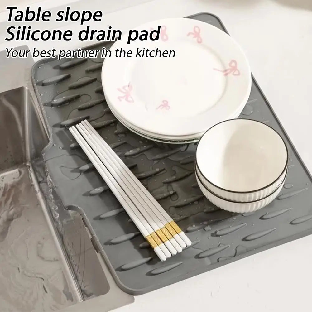 Silicone Drain Mat – Anti-Slip Heat-Resistant Kitchen Pad Silicone Drain Mat Axl