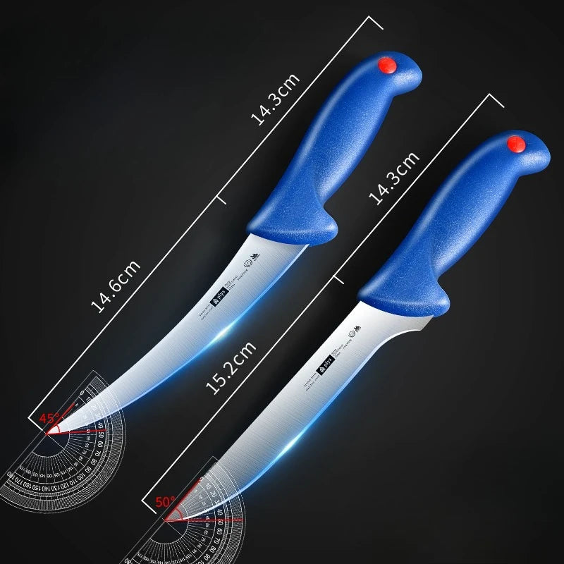Ultra-Sharp Curved Boning Knife – Stainless Steel Butcher Blade Boning Knife Axl 2PCS A