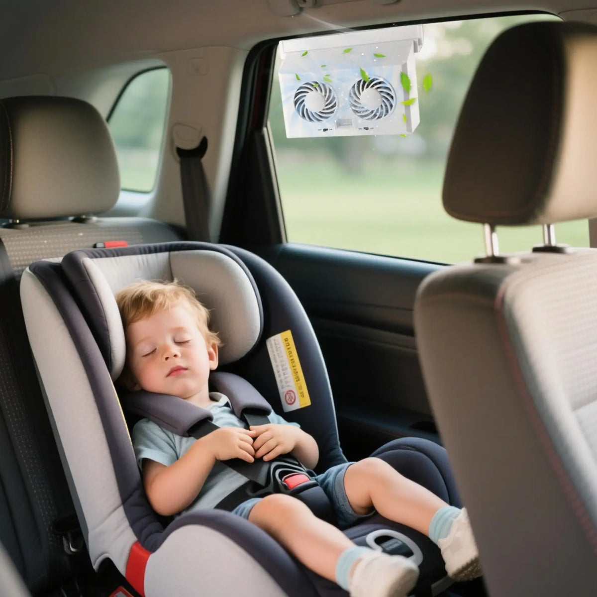 Solar Powered Car Window Fan – Dual-Head Cooling Ventilator Solar Car Fan Axl