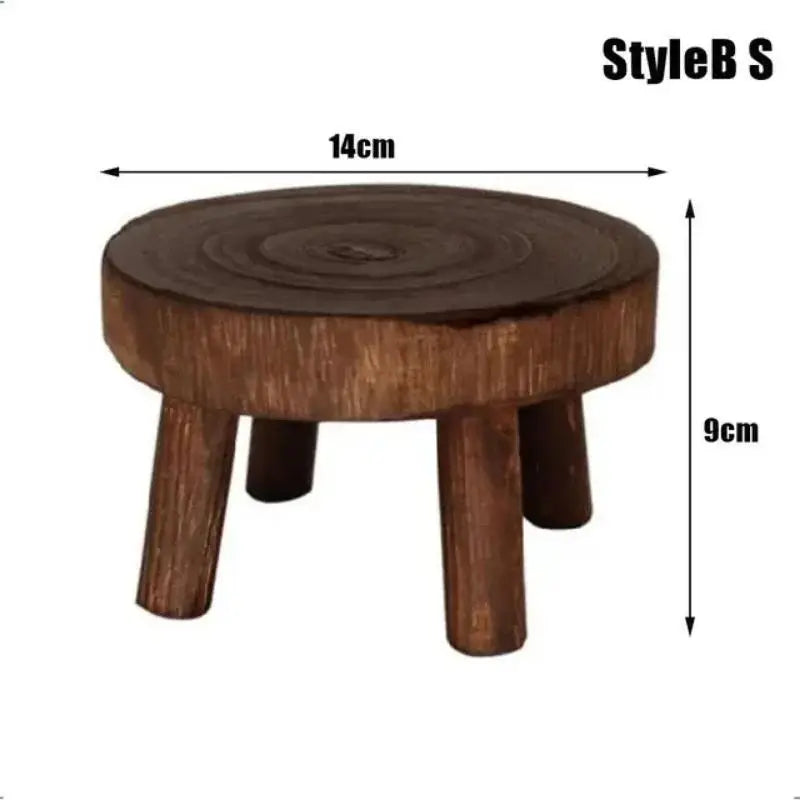 Wooden Plant Stand – Solid Wood Flower Pot Holder S/M/L Wooden Plant Stand Axl B S