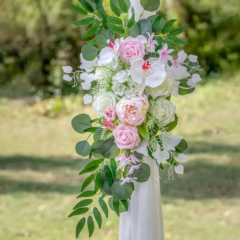 Artificial Silk Rose Hydrangea Garland – Wedding & Home Décor Artificial Flower Garland Axl