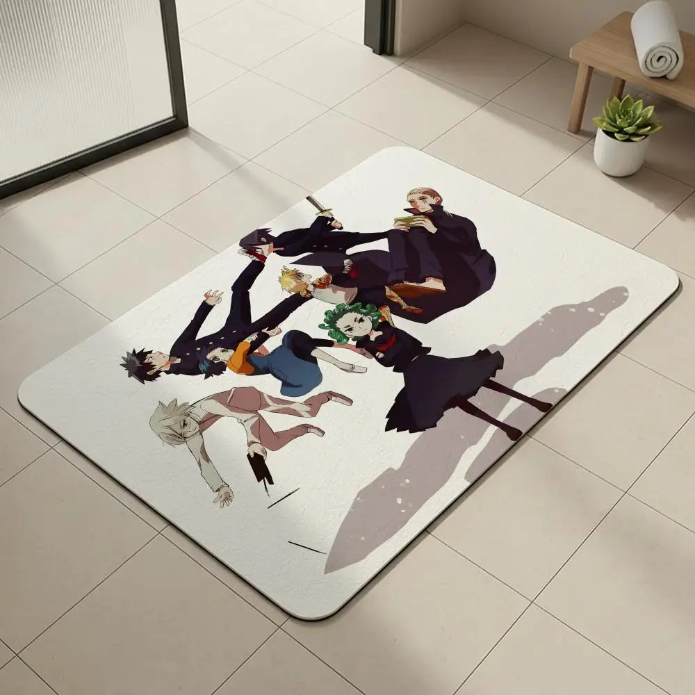 One Punch Man Diatomite Bath Mat – Quick Dry & Non-Slip Diatomite Bath Mat Axl White8 40x60cm