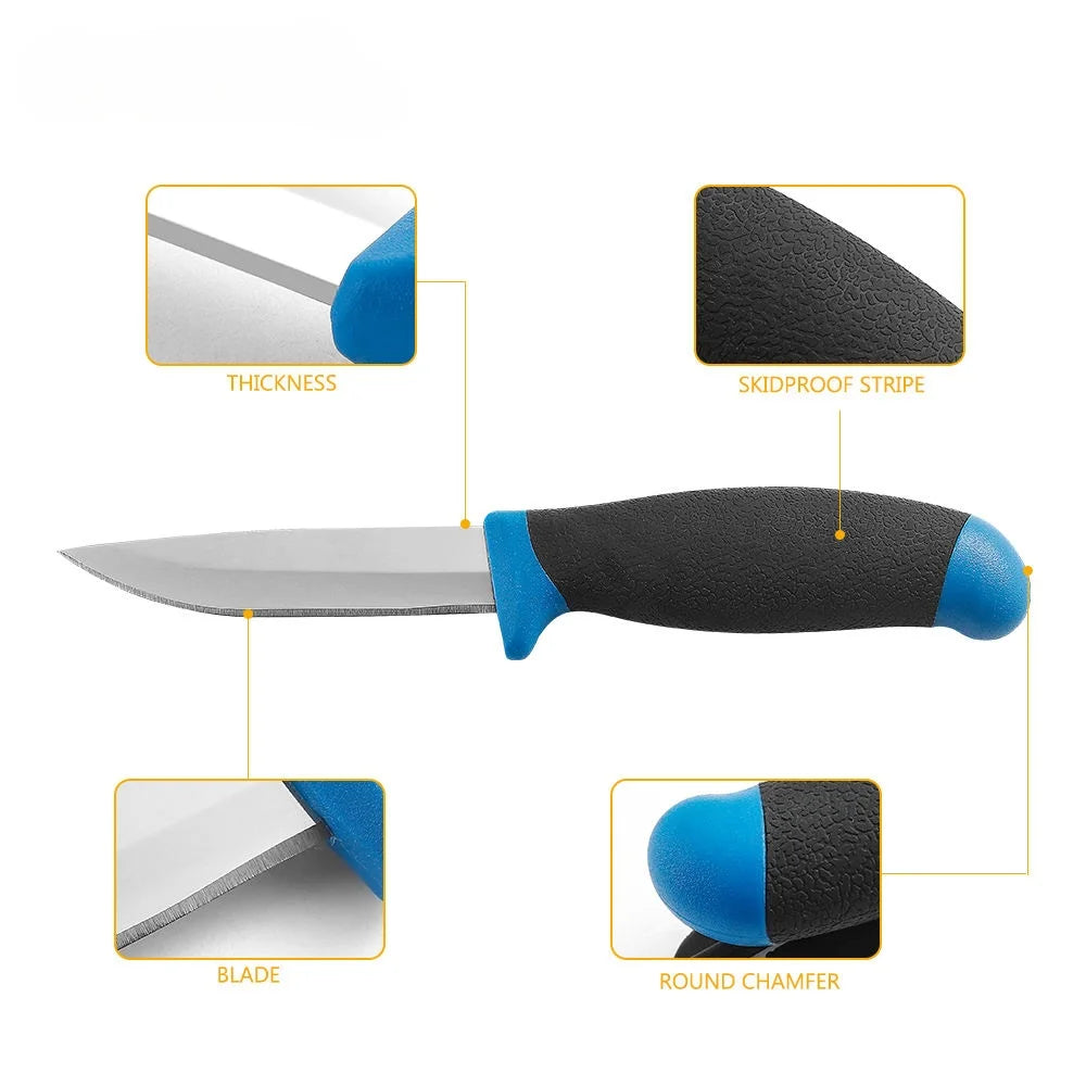 4-Inch Fixed Blade Knife – Stainless Steel Nonslip Handle Fixed Blade Knife Axl