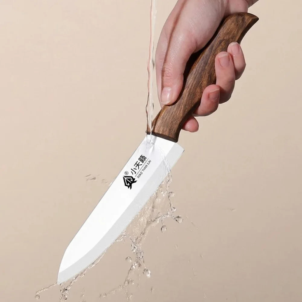 PLYS Ceramic Knife Set with Wooden Handle & Peeler Ceramic Knife Set Axl