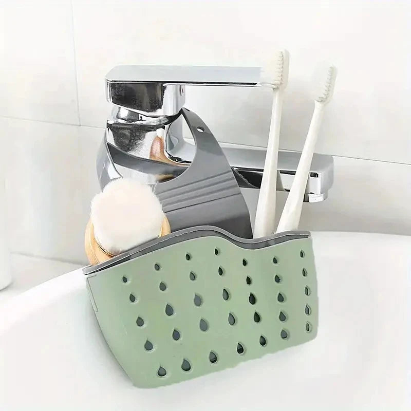 Snap-On Sink Draining Hanging Bag – Kitchen Sponge Holder Sink Sponge Holder Axl
