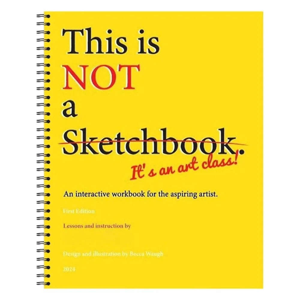 Interactive Art Drawing Workbook – Hardcover Sketchbook Guide Art Drawing Workbook Axl Yellow