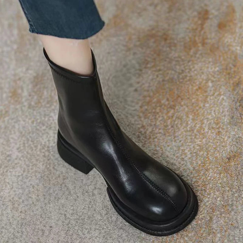 Women's Flat Chelsea Ankle Boots – Faux Suede Side Zip Chelsea Ankle Boots Axl