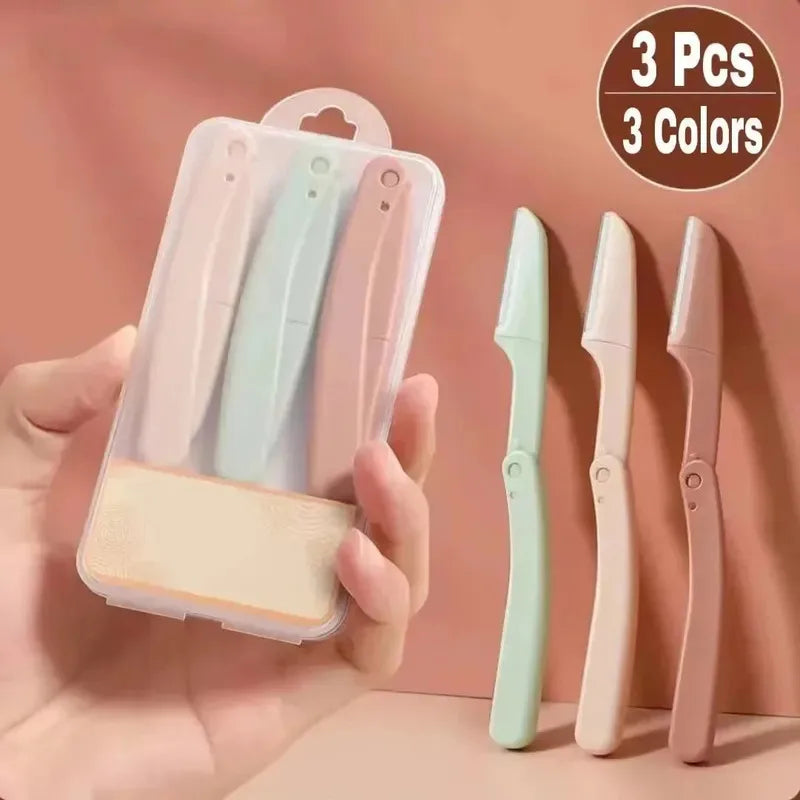 3-Piece Eyebrow Trimmer & Facial Hair Shaper Set for Women Eyebrow Trimmer Set Axl