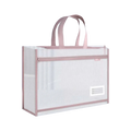 A3 Mesh Art Bag – Waterproof Transparent Zip Shoulder File Bag Mesh Art Bag Axl Pink