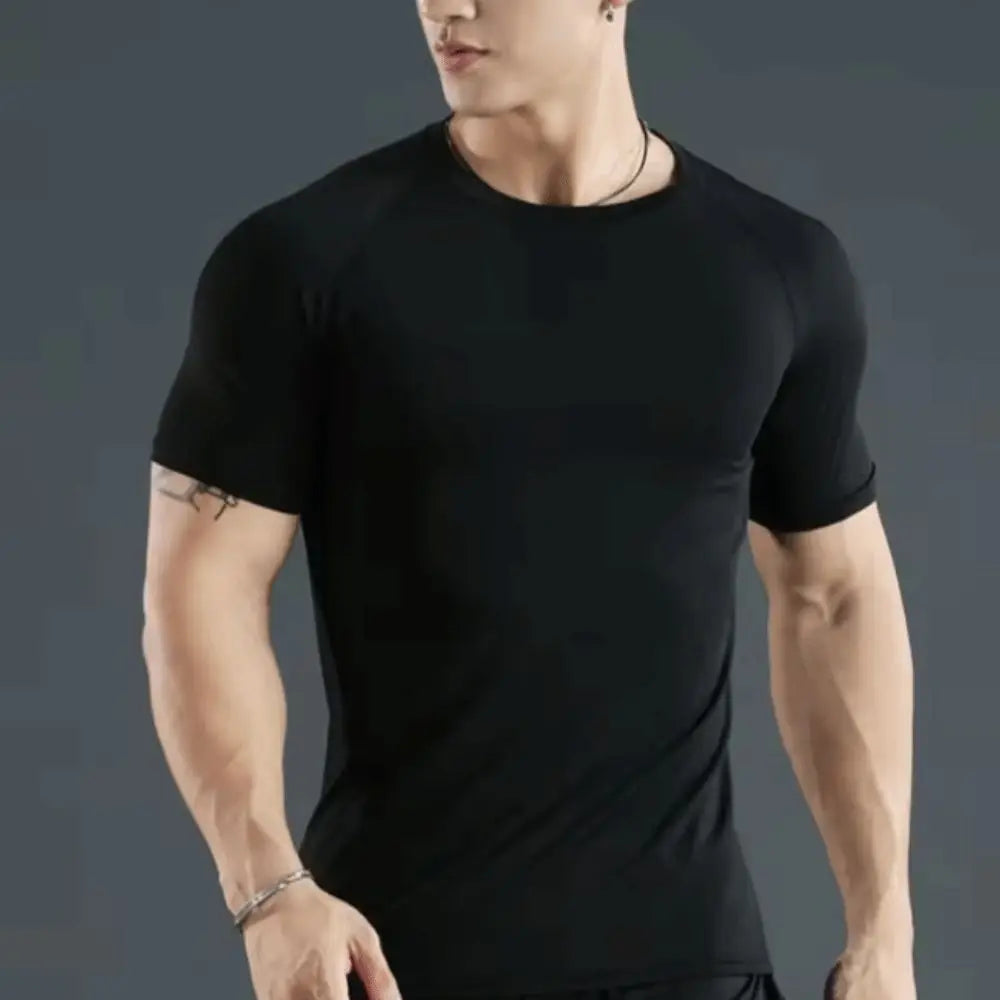 Men's Compression Gym T-Shirt – Quick Dry Fitness Sport Top Compression Sport Shirt Axl