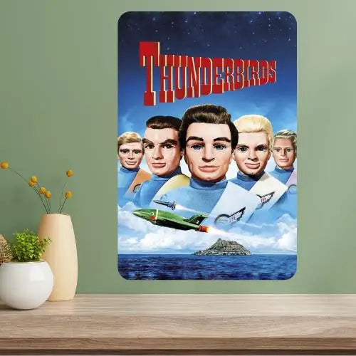 Thunderbirds Classic TV Show Metal Poster Sign | Retro Wall Art Metal Wall Sign Axl aluminum sign aluminum 14x20cm