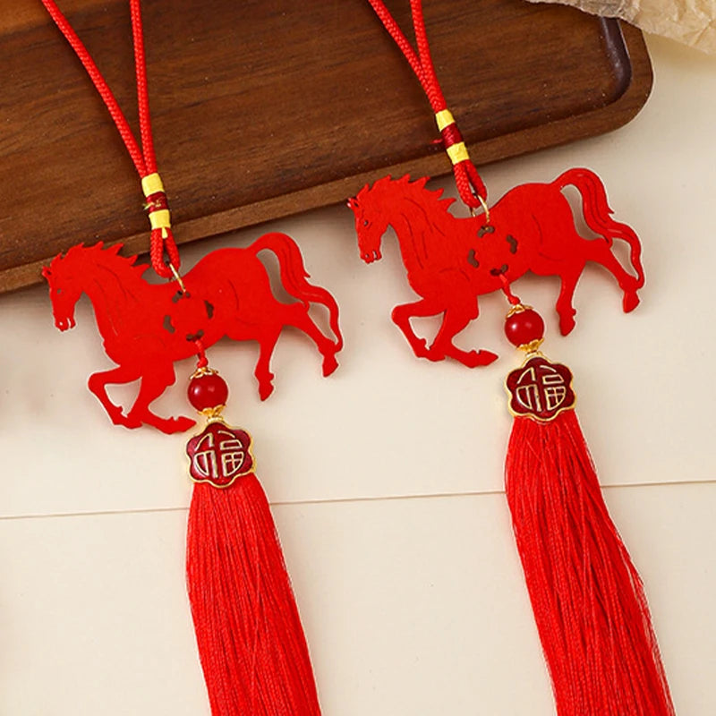 2026 Year of the Horse Wood Wall Hanging Ornament | Zodiac Pendant Wall Hanging Ornament Axl B