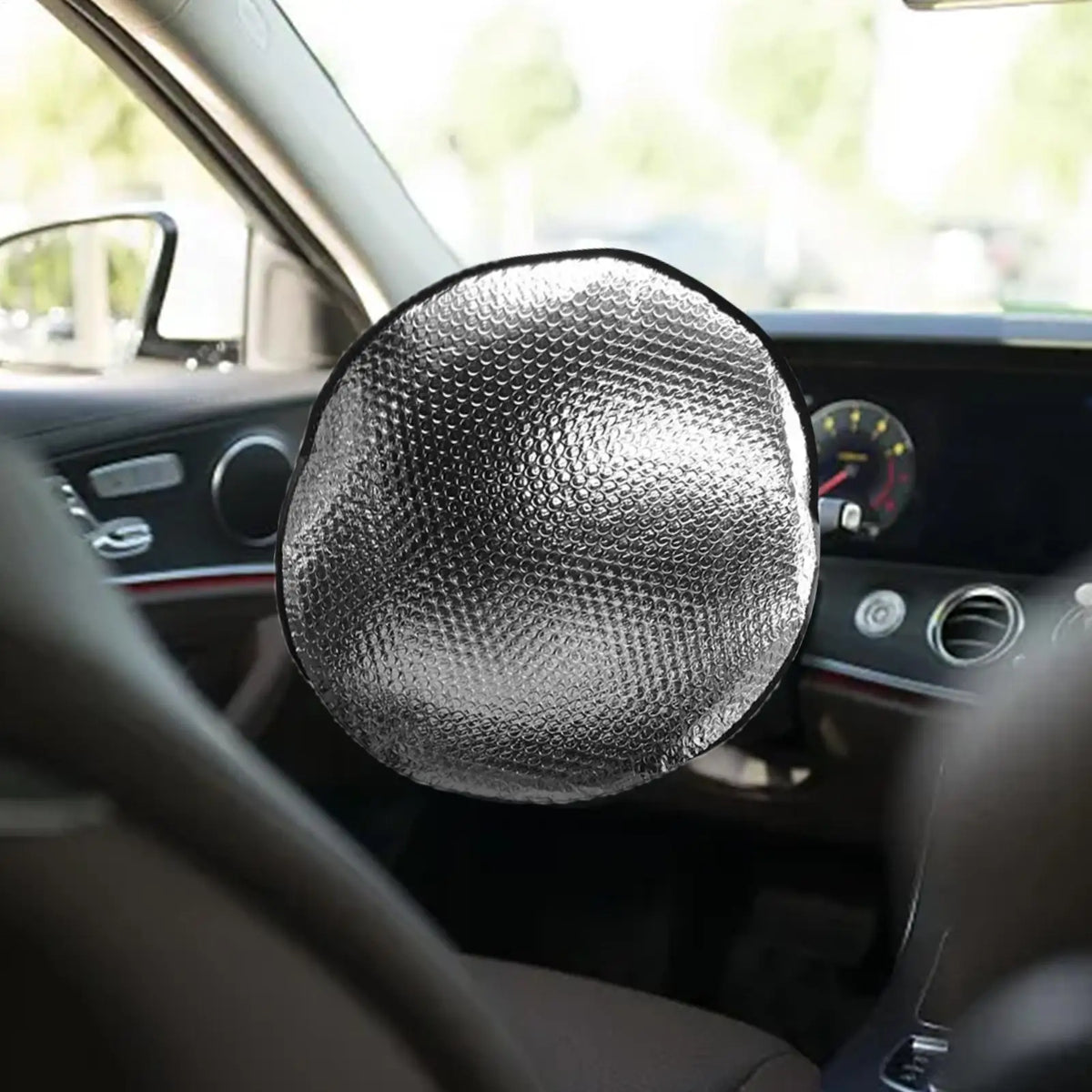 Foldable Aluminum Foil Steering Wheel Sun Shade Cover | UV Block Steering Wheel Sun Shade Axl