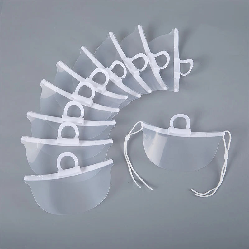 20-Pack Clear Catering Face Masks – Reusable Splash-Proof Clear Catering Mask Axl one size