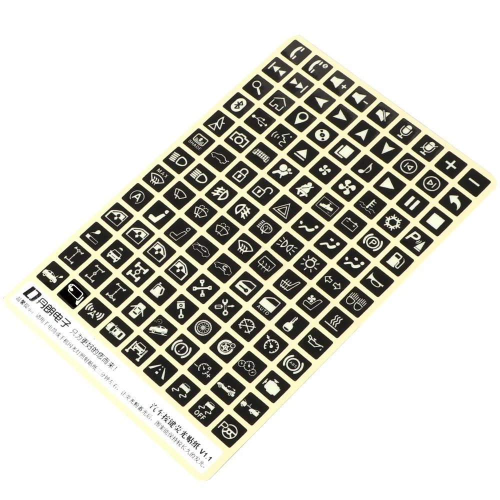 Car Luminous Switch Stickers – 117pc Rocker Button Decals Car Switch Decals Axl