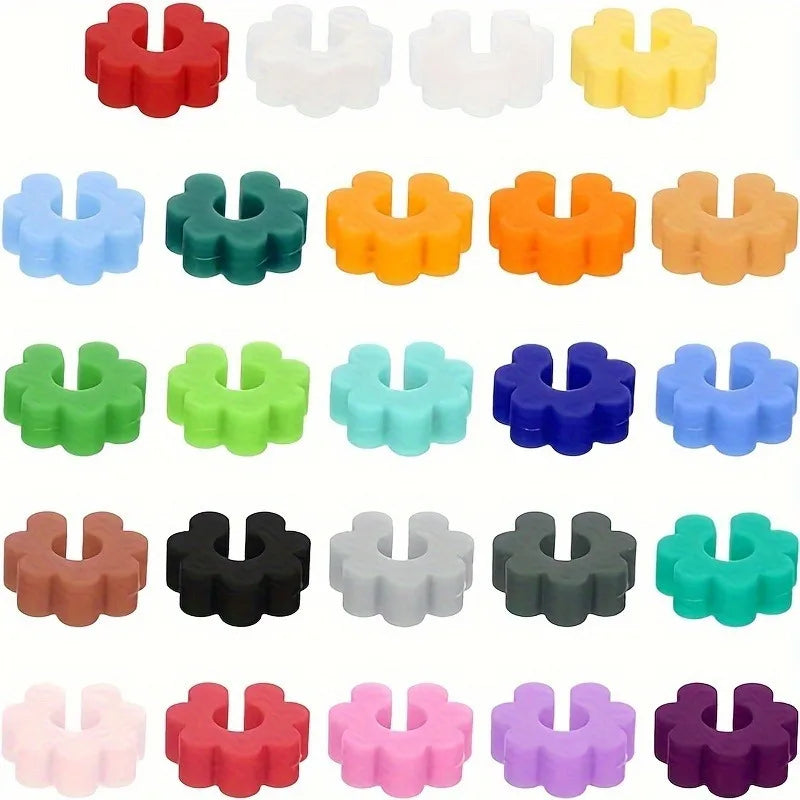 Silicone Wine Glass Markers 12/24 Pcs – Color-Coded Party Tags Wine Glass Markers Axl