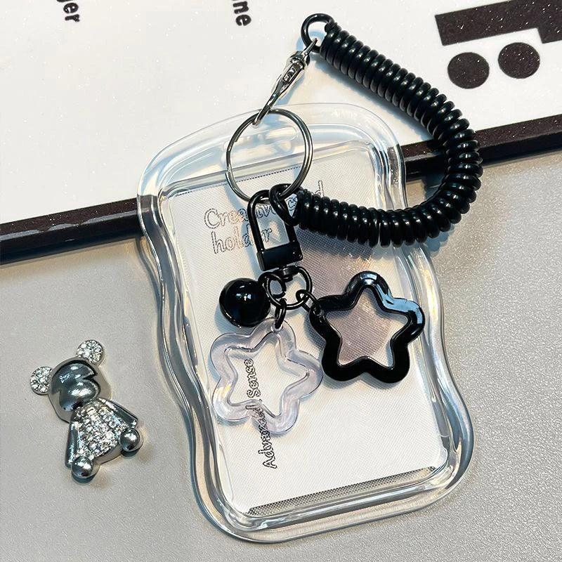 Kpop Photocard Holder Keychain – Transparent Card Sleeve Case Card Holder Keychain Axl A3