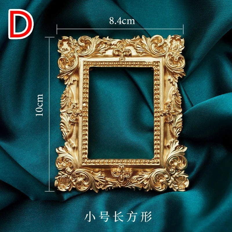 Golden Retro Resin Photo Frame – Nail Art & Photography Props Photography Prop Frame Axl D