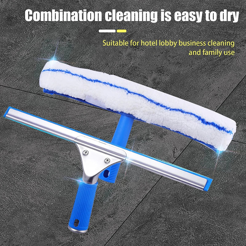 35CM Window Squeegee & Microfiber Washer Combo | Glass Wiper Window Cleaning Tool Axl