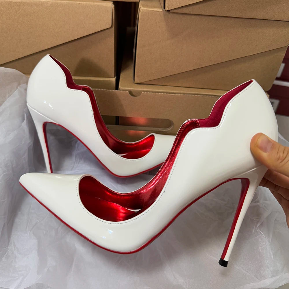 Women's 12cm Stiletto Pumps – Pointed Toe Patent Leather Heels Stiletto Pumps Axl