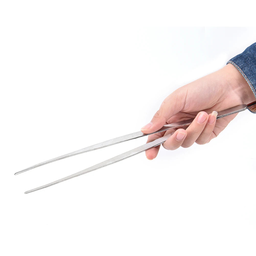 Stainless Steel Long Food Tongs & Straight Tweezers | Kitchen Kitchen Tongs Axl 25cm Sliver