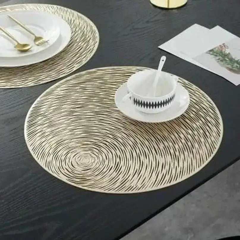 Round PVC Placemat – Heat Resistant Non-Slip Table Mat 38cm Table Placemat Axl
