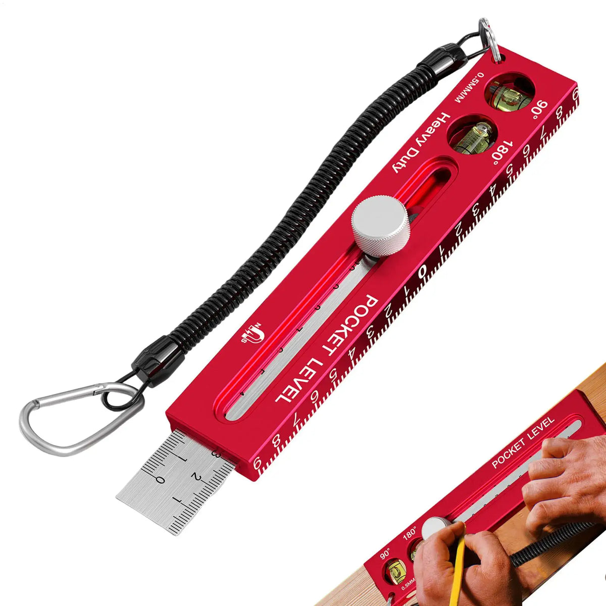 Aluminum Precision Woodworking Ruler – Inch & Metric T-Track Woodworking Ruler Axl